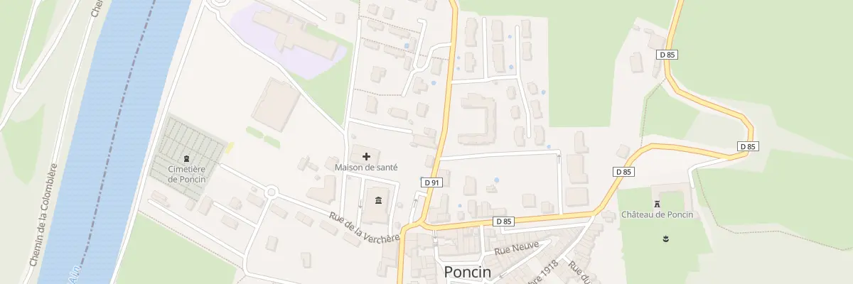 Plan du 93 Av de la Resistance à Poncin