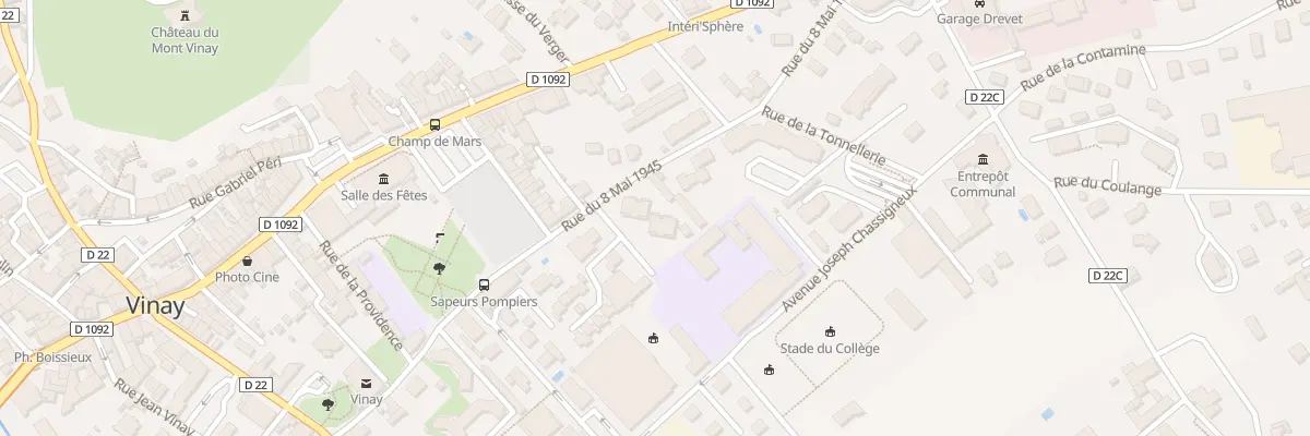Plan du 11 Rue du Huit Mai 1945 à Vinay