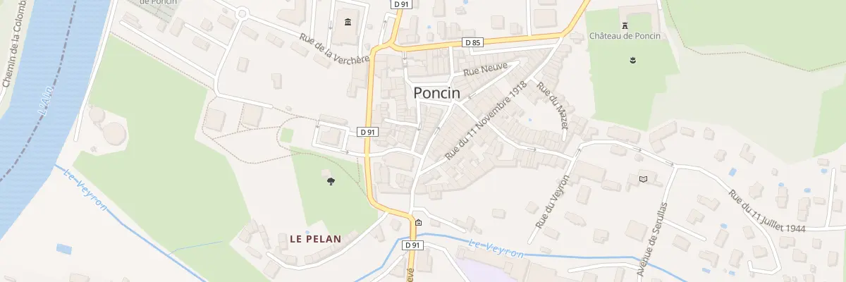 Plan du 13 Rue des Pretres à Poncin