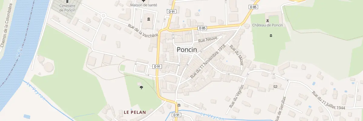 Plan du 3 Rue des Pretres à Poncin