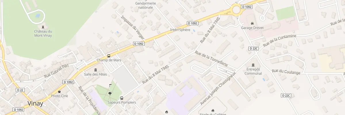 Plan du 8 Rue du Huit Mai 1945 à Vinay