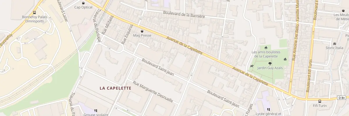Plan du 152 Av de la Capelette à Marseille 10e Arrondissement