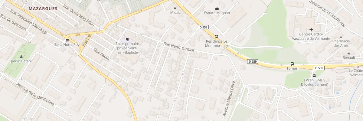 Plan du 6 Av Pierre Bouze à Marseille 9e Arrondissement