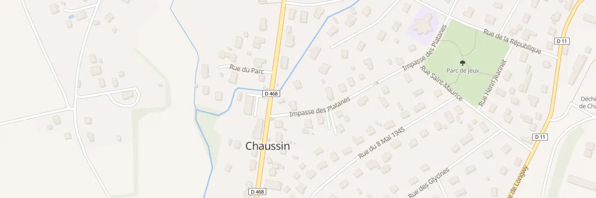 Plan du 1 Imp des Platanes à Chaussin