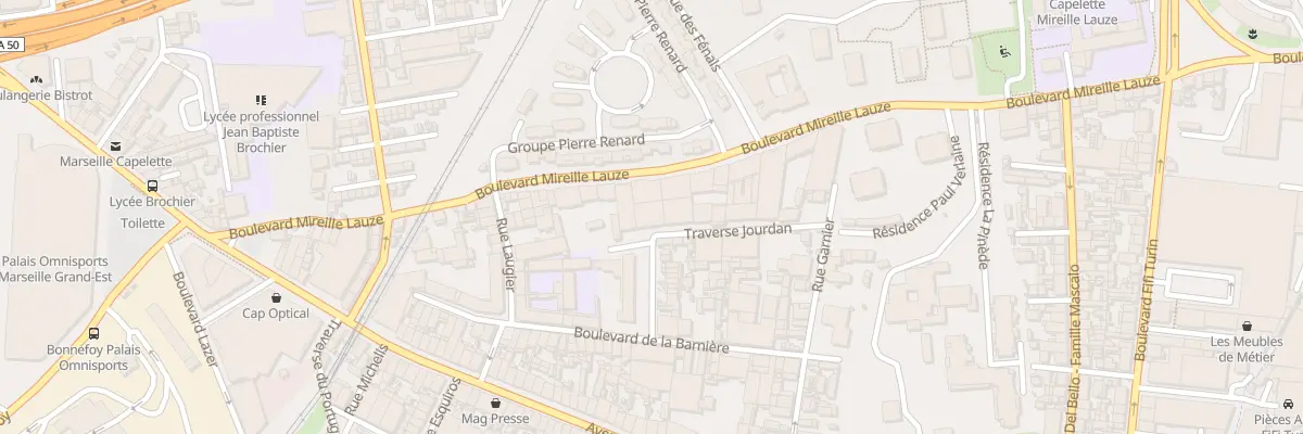 Plan du 68 Bd Mireille Lauze à Marseille 10e Arrondissement