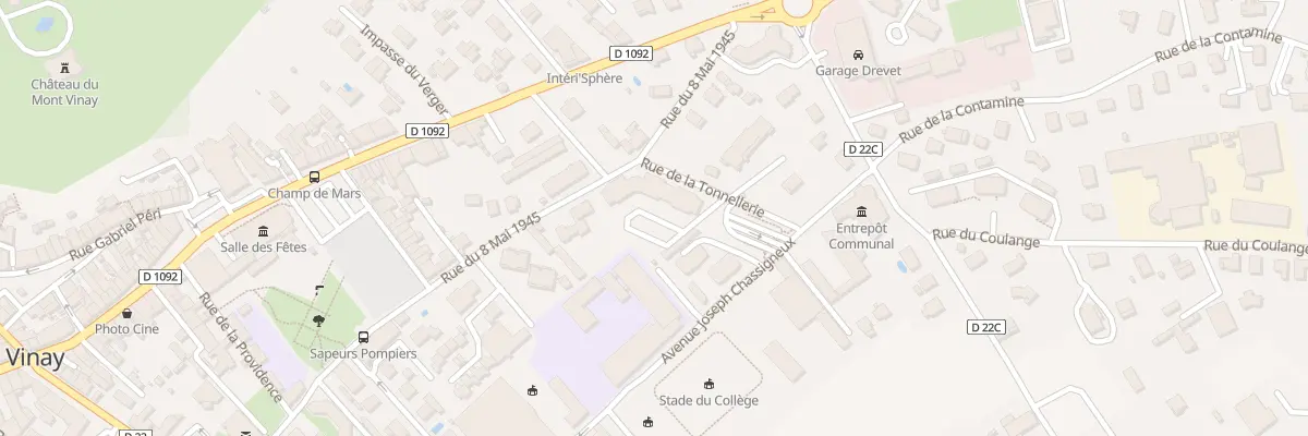Plan du 7 Rue du Huit Mai 1945 à Vinay