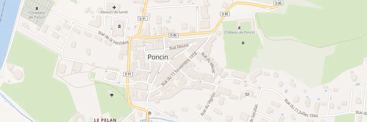 Plan du 33 Rue du 11 Novembre 1918 à Poncin