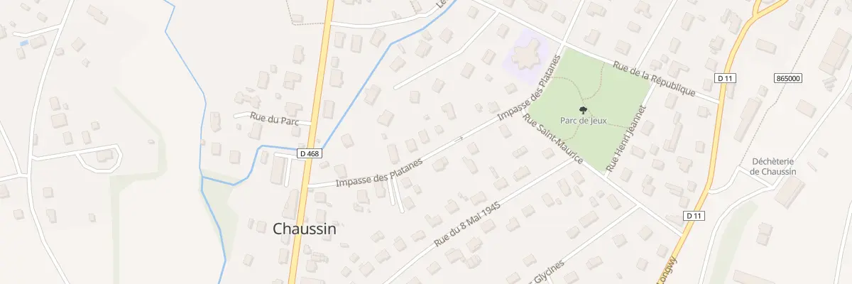 Plan du 5 Imp des Platanes à Chaussin