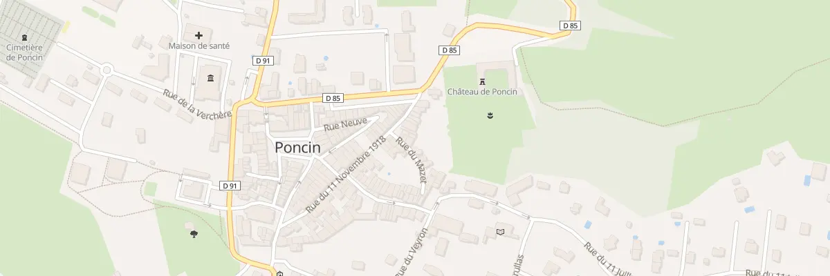 Plan du 5249 Rue du 11 Novembre 1918 à Poncin