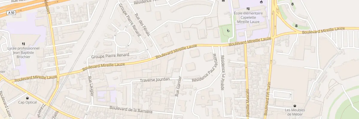 Plan du 90 Bd Mireille Lauze à Marseille 10e Arrondissement