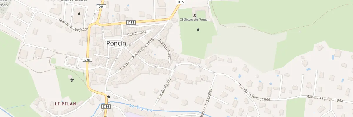 Plan du 9 Pl Porte de Leymiat à Poncin