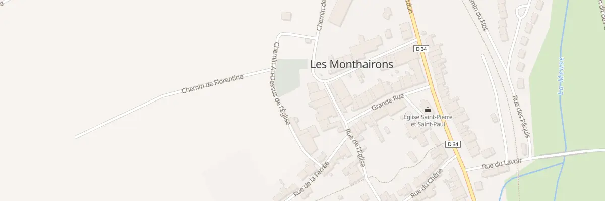 Plan du 43 Rue de l’Eglise aux Monthairons