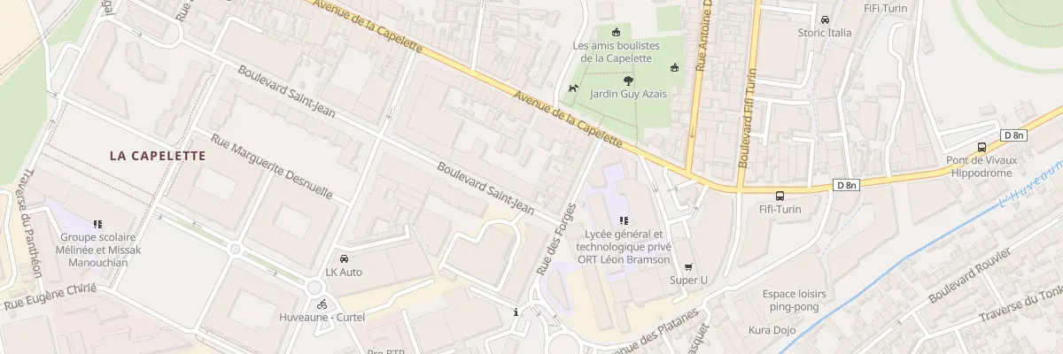 Plan du 208 Av de la Capelette à Marseille 10e Arrondissement
