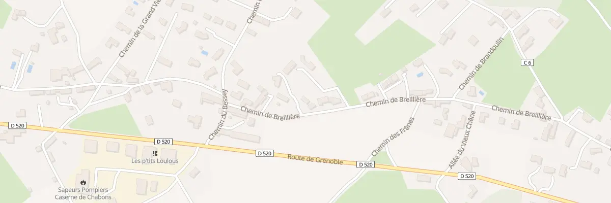 Plan du 56 Che de Breillière à Châbons