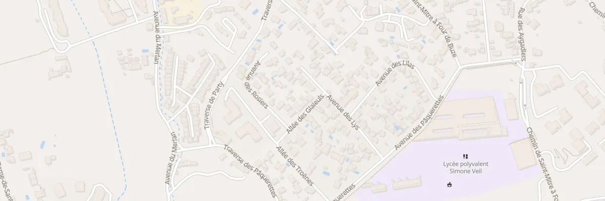 Plan du 15 Av des Glaieuls à Marseille 14e Arrondissement