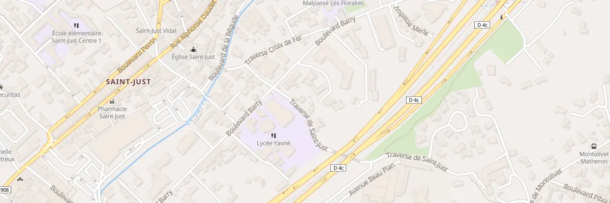 Plan du 3 Tsse de Saint Just à Marseille 13e Arrondissement