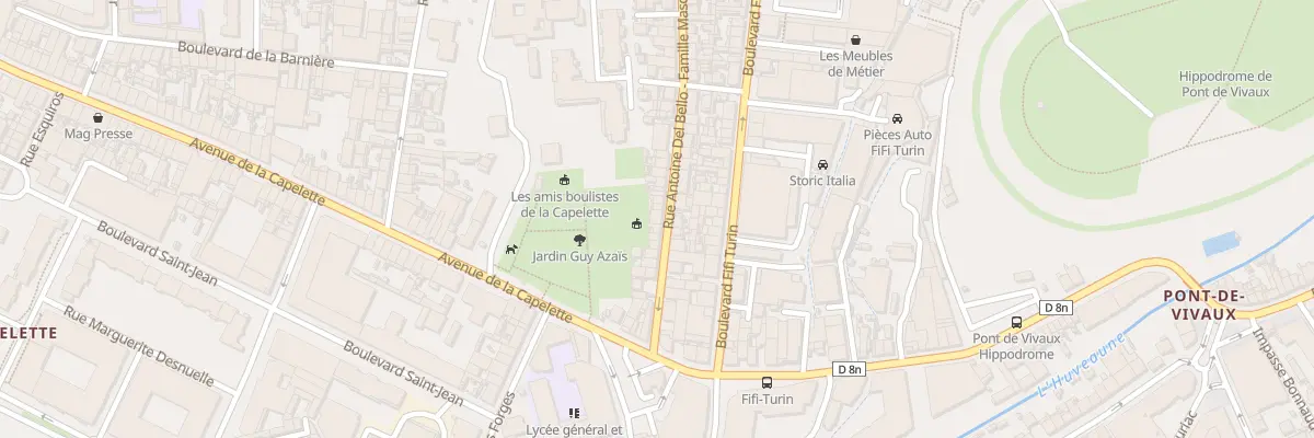 Plan du 23 Rue antoine del bello à Marseille 10e Arrondissement
