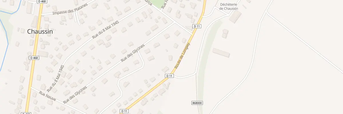 Plan du 32T Rte de Longwy à Chaussin
