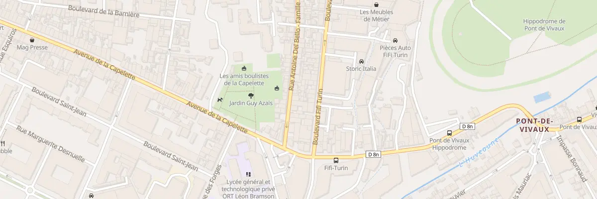 Plan du 20 Rue antoine del bello à Marseille 10e Arrondissement