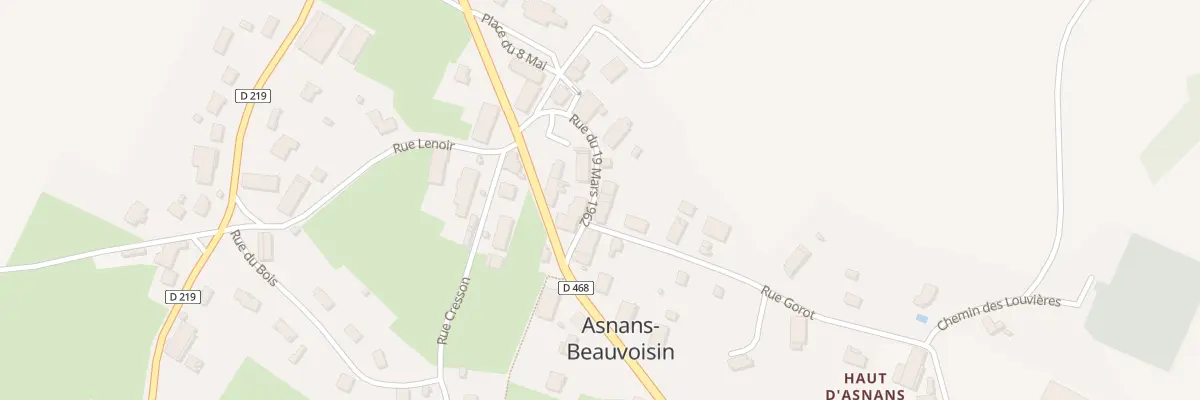 Plan du 5 Rue du 19 Mars 1962 à Asnans-Beauvoisin