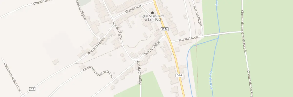 Plan du 14 Rue du Chene aux Monthairons