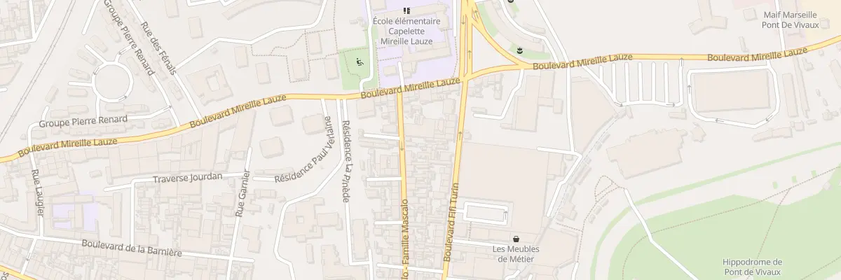 Plan du 100 Rue antoine del bello à Marseille 10e Arrondissement