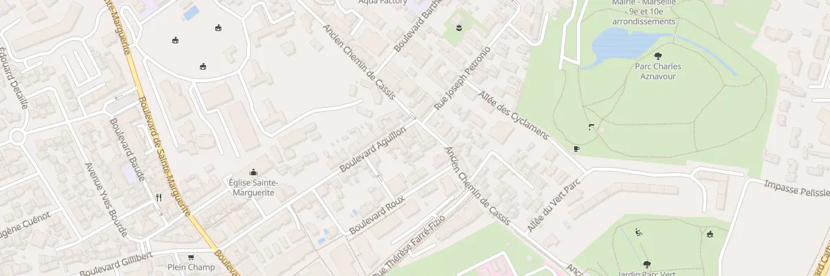 Plan du 70 Bd Aguillon à Marseille 9e Arrondissement