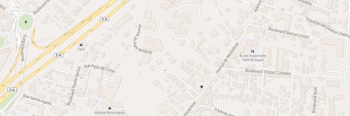 Plan du 14 Av du Petit Bosquet à Marseille 12e Arrondissement
