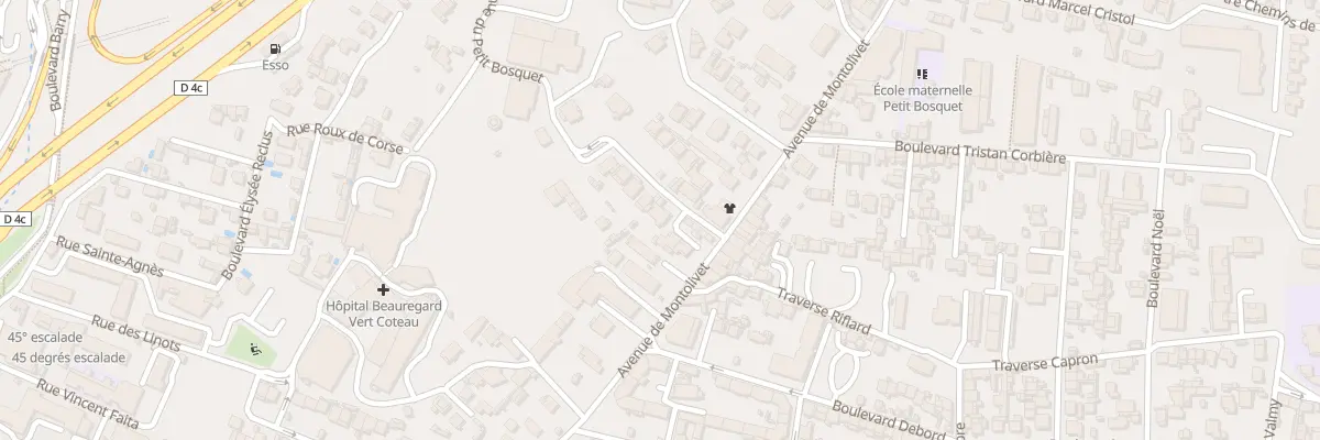 Plan du 1 Av du Petit Bosquet à Marseille 12e Arrondissement