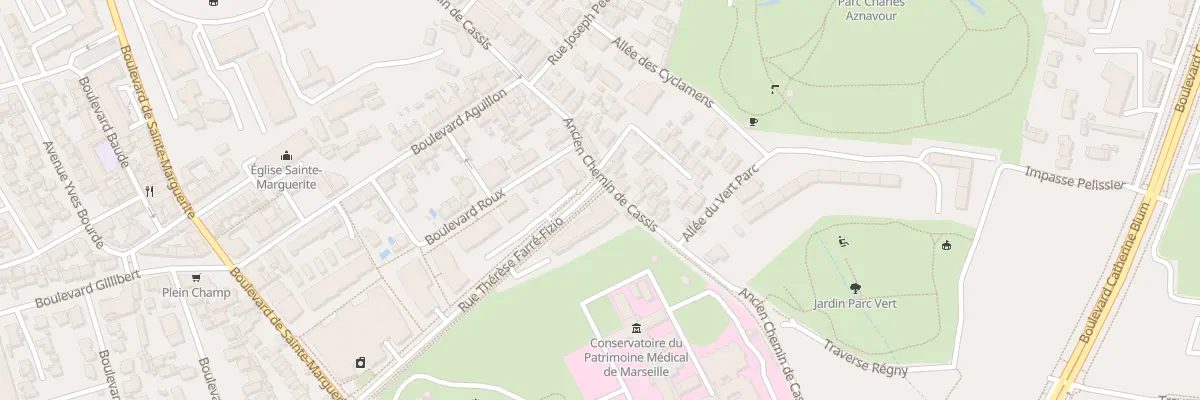 Plan du 66 Ancien Chemin de Cassis à Marseille 9e Arrondissement