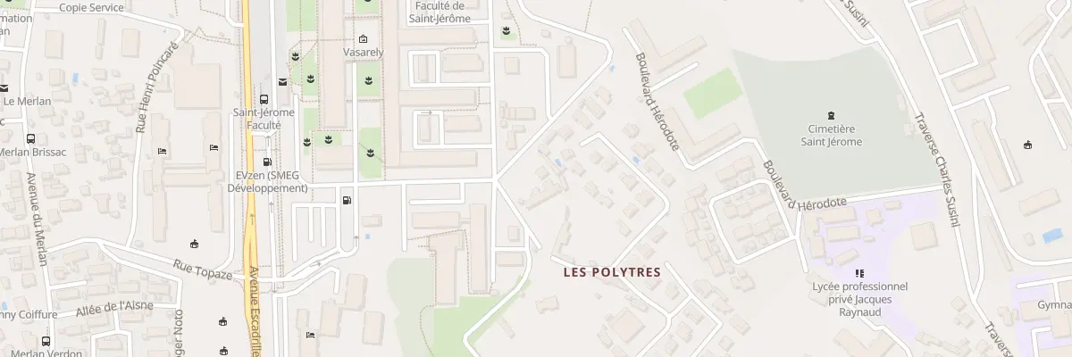 Plan du 2 Rue des polytres à Marseille 13e Arrondissement