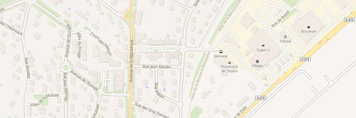 Plan du 2 Rue Jean Moulin à Tavaux