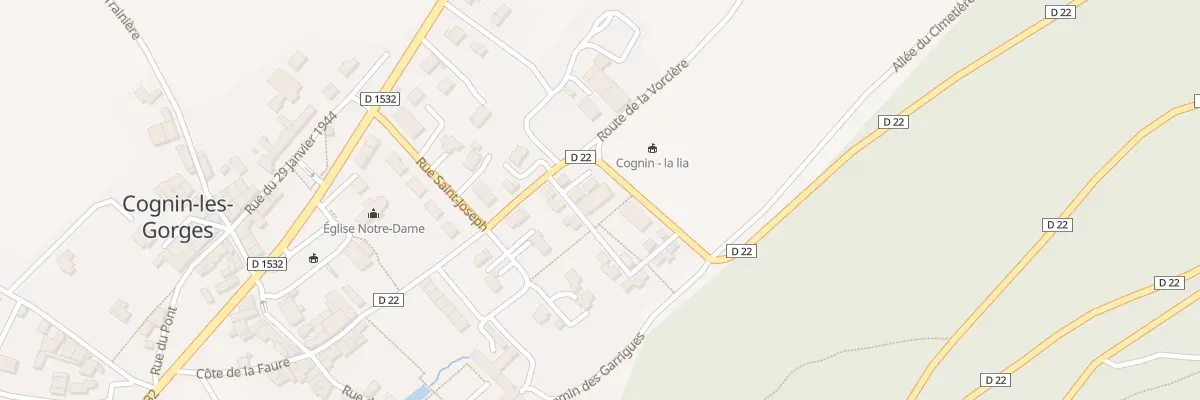Plan du 33 Rue de la Matinière à Cognin-les-Gorges