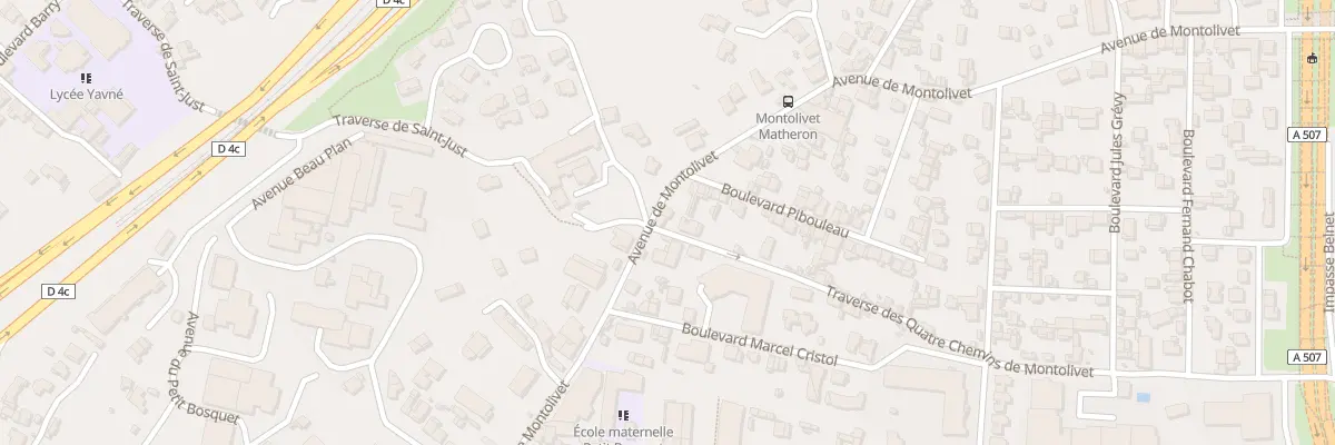 Plan du 306 Av de Montolivet à Marseille 12e Arrondissement