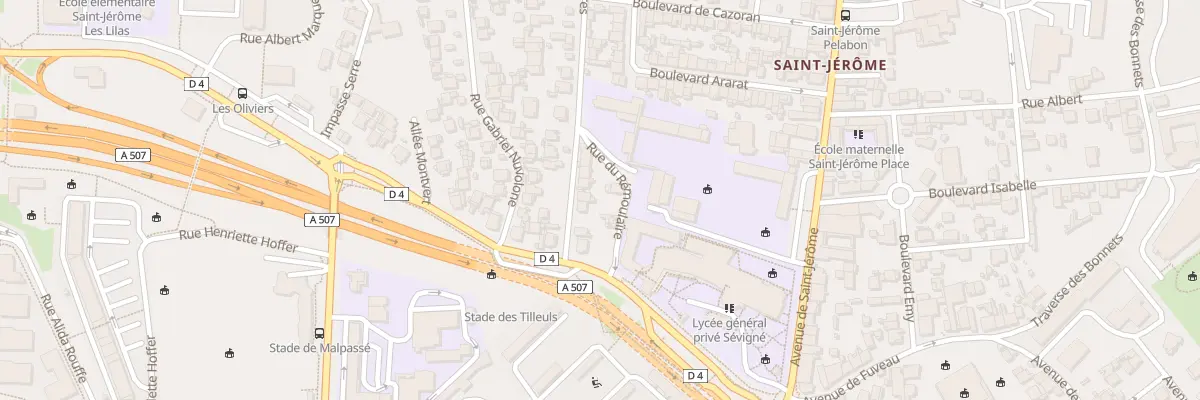 Plan du 10 Rue des polytres à Marseille 13e Arrondissement