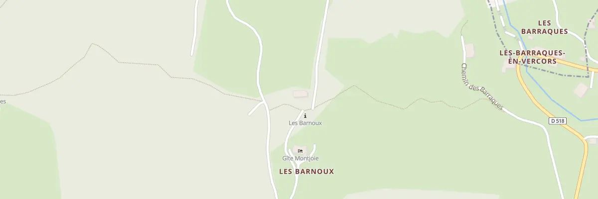 Plan du 985 Che des Barnoux à La Chapelle-en-Vercors
