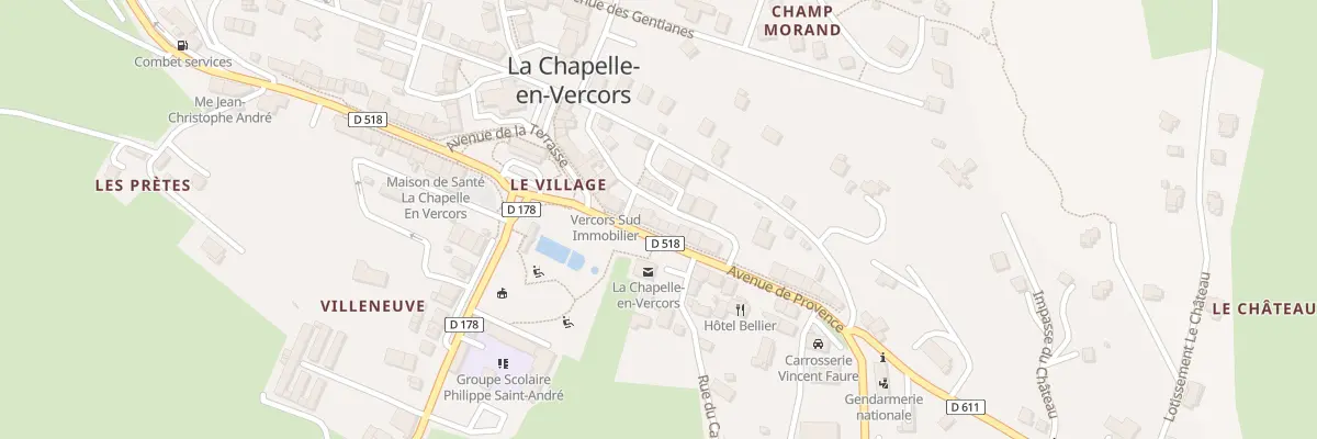 Plan du 5 Sq du Champ de Mars à La Chapelle-en-Vercors
