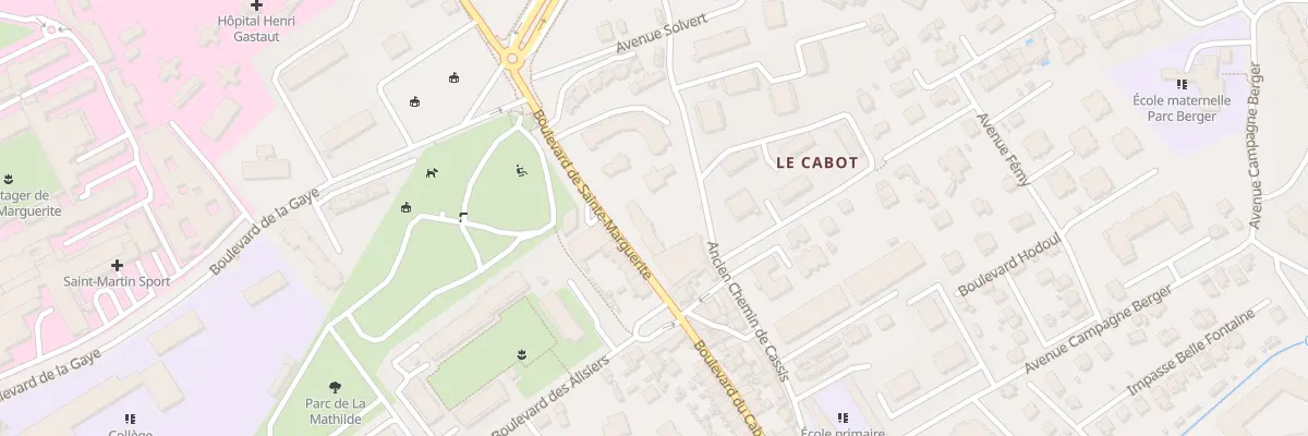 Plan du 33 Bd du Cabot à Marseille 9e Arrondissement