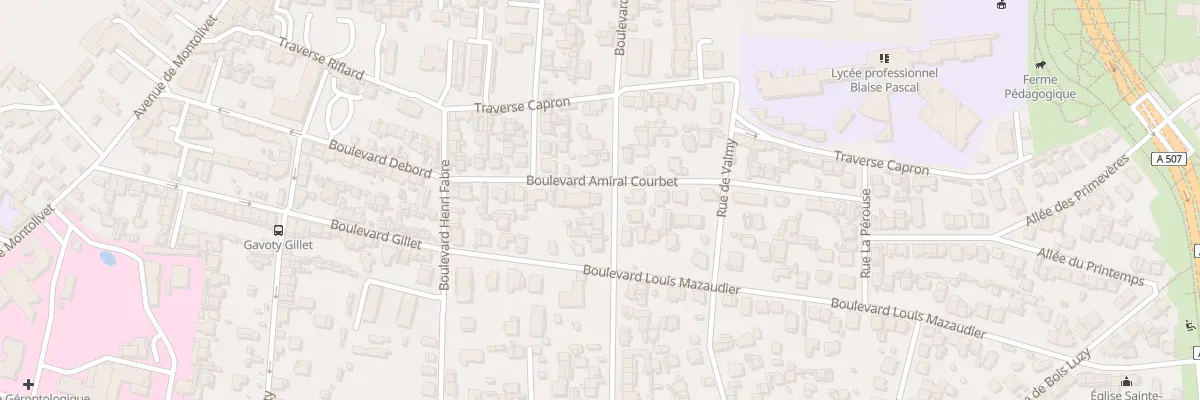 Plan du 20 Bd Amiral Courbet à Marseille 12e Arrondissement