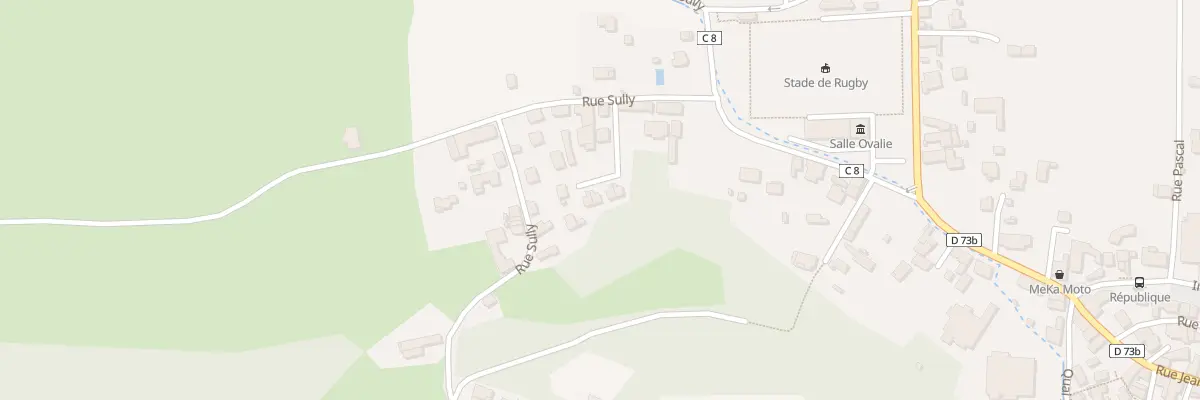 Plan de la Rue Sully à Izeaux