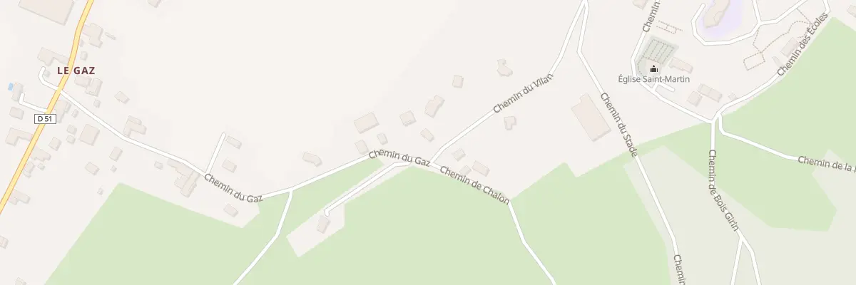 Plan du 2 Che du Gaz à Doissin