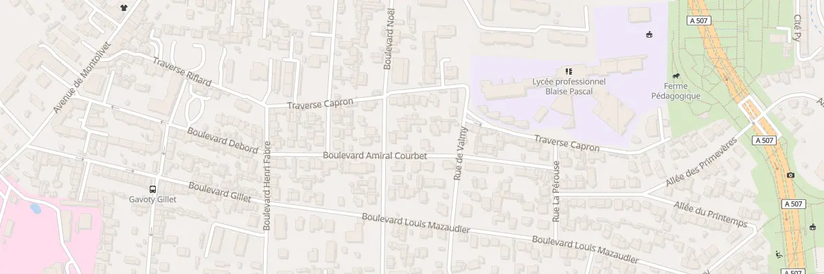 Plan du 29 Bd Amiral Courbet à Marseille 12e Arrondissement
