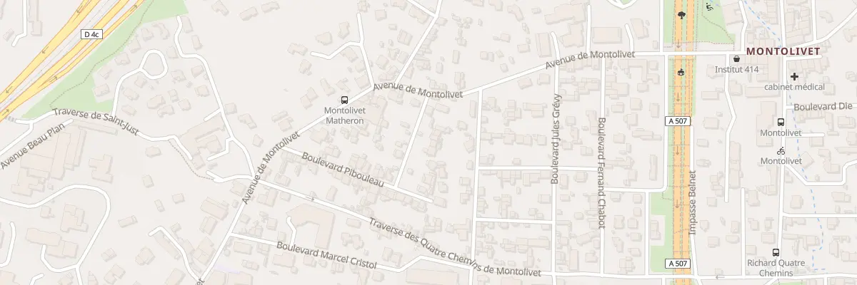 Plan du 40 Bd Pibouleau à Marseille 12e Arrondissement