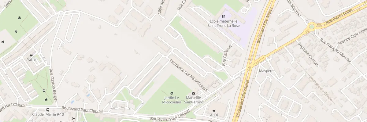 Plan du 223 Bd Paul Claudel à Marseille 10e Arrondissement