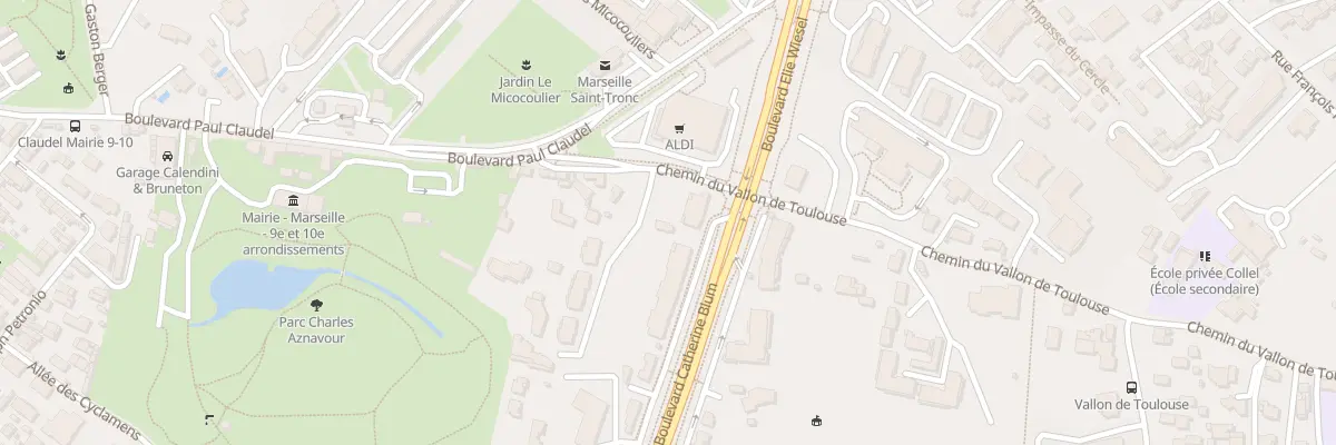 Plan du 8 Che Vallon de Toulouse à Marseille 9e Arrondissement