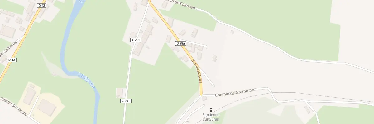 Plan du 316 Rue de la Gare à Simandre-sur-Suran
