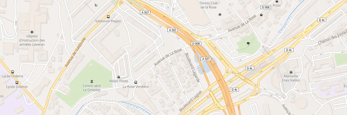 Plan du 52 Av de la Rose à Marseille 13e Arrondissement
