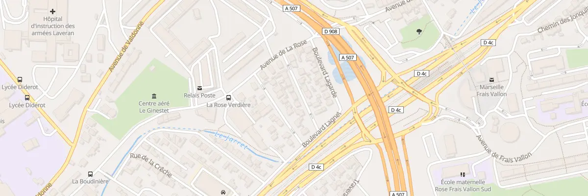 Plan du 8 Av Miss Columbia à Marseille 13e Arrondissement