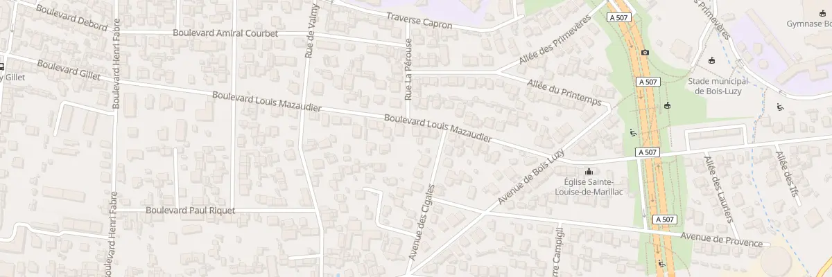 Plan du 62 Bd Louis Mazaudier à Marseille 12e Arrondissement