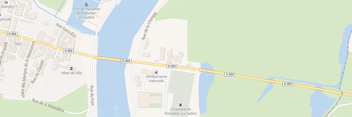 Plan du 7 Rue de Franche-comté à Pontailler-sur-Saône